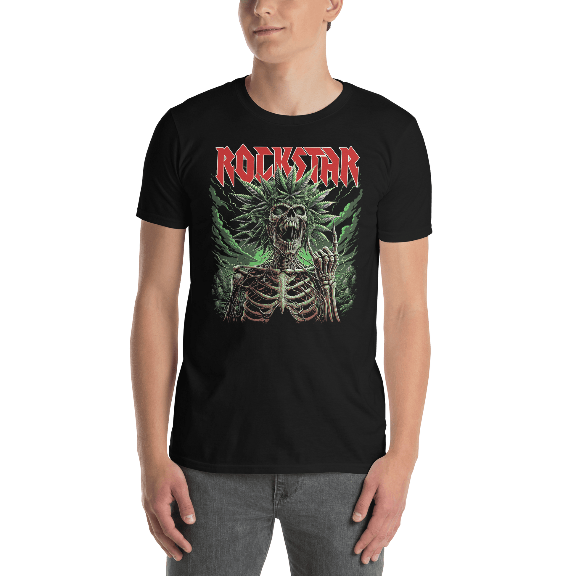 Rockstar T-Shirt 80s Metal Vibes Soft Cotton, Durable